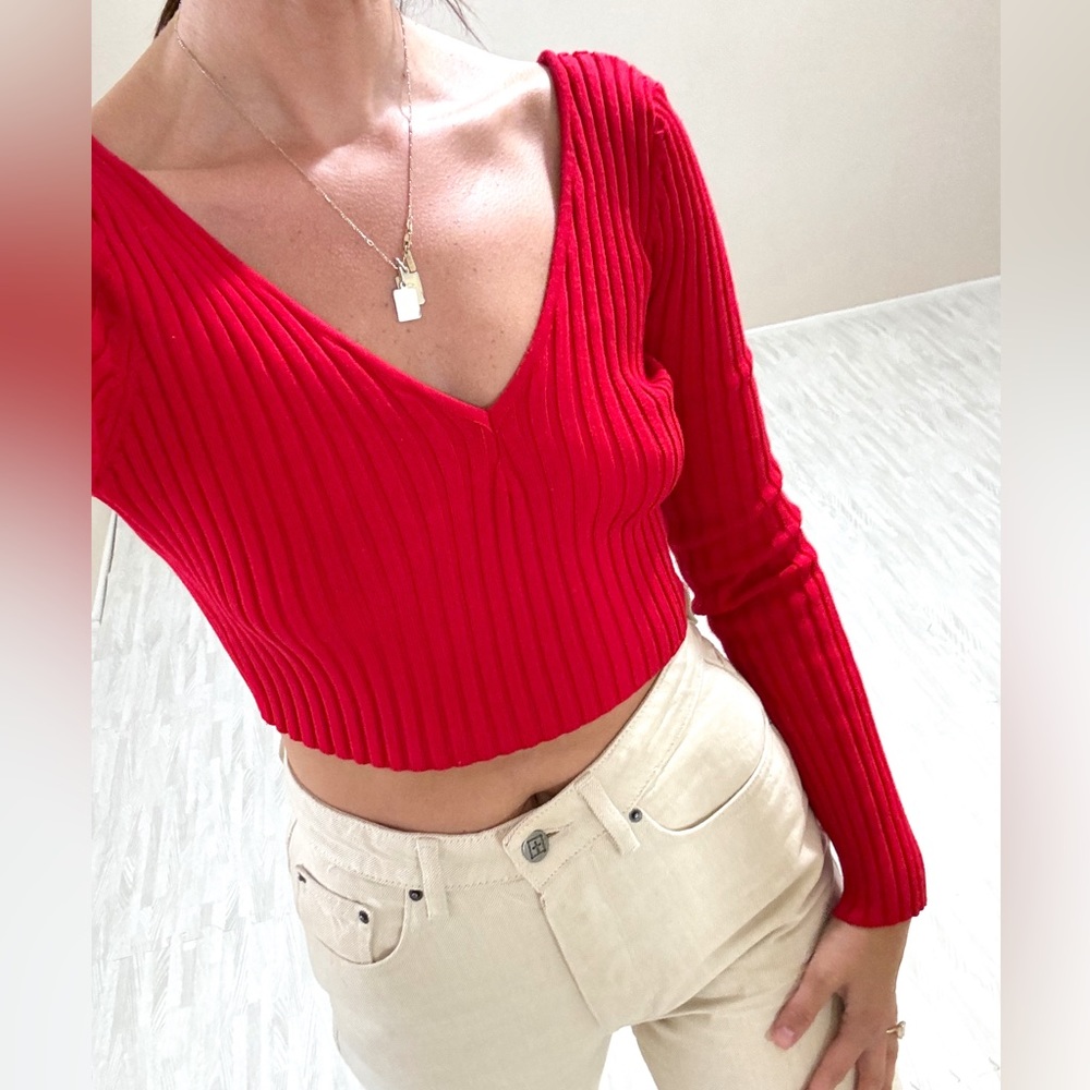 Hera Collection Ribbed Cropped Top - Picture 8 of 13